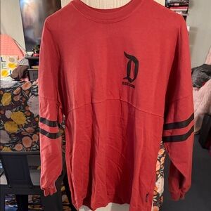 Disney Red Long Sleeve Top with Black Accents